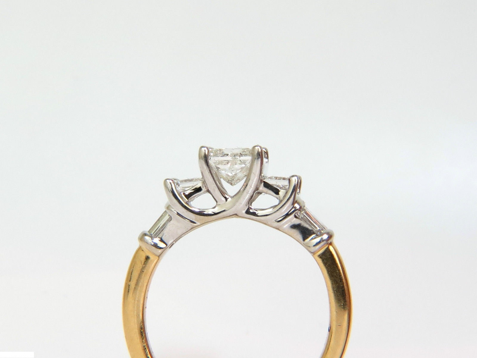 1.30CT Classic Princess Cut Natural Diamond Ring in 14K White Gold (I/SI2) - Elegant Engagement, Wedding & Anniversary Jewelry Gift
