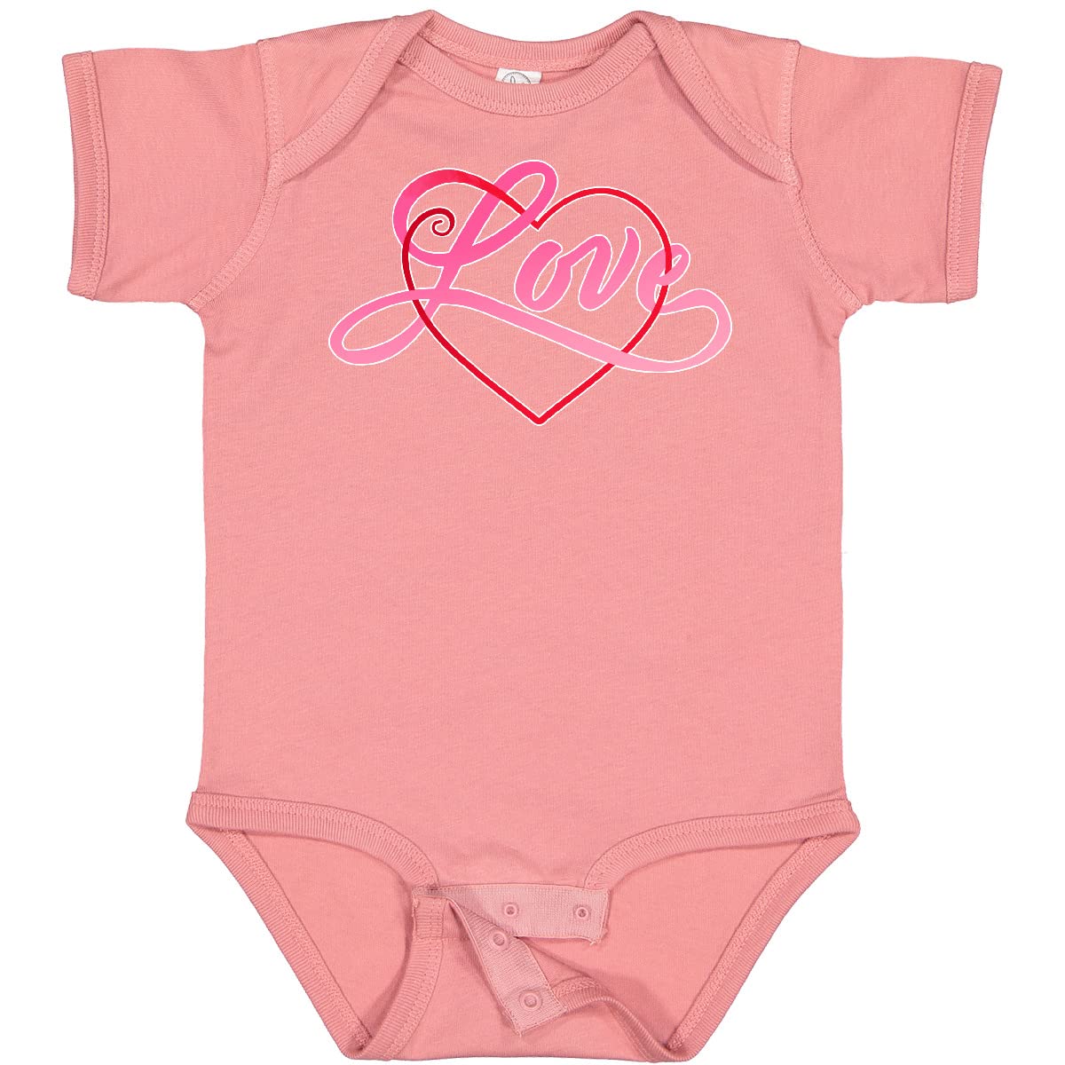 Inktastic Love in Red and Pink Heart Baby Bodysuit - Soft Cotton Onesie for Newborns & Infants, Perfect for Valentine's Day, Family Photos & Special Occasions