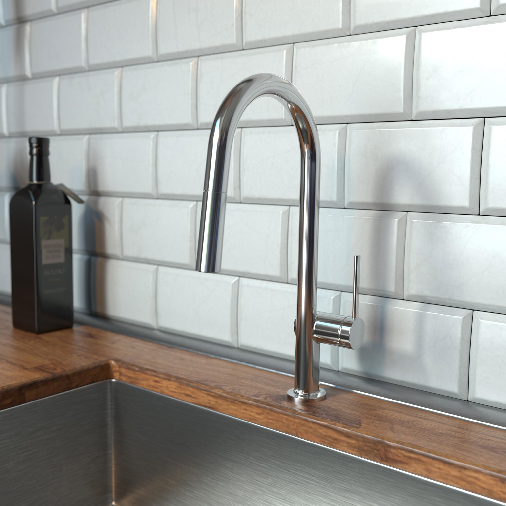 hansgrohe Talis N Chrome High Arc Pull Down Kitchen Faucet with Magnetic Docking Spray Head, Durable Chrome Finish, Ideal for Modern Kitchen Sinks and Food Prep Stations