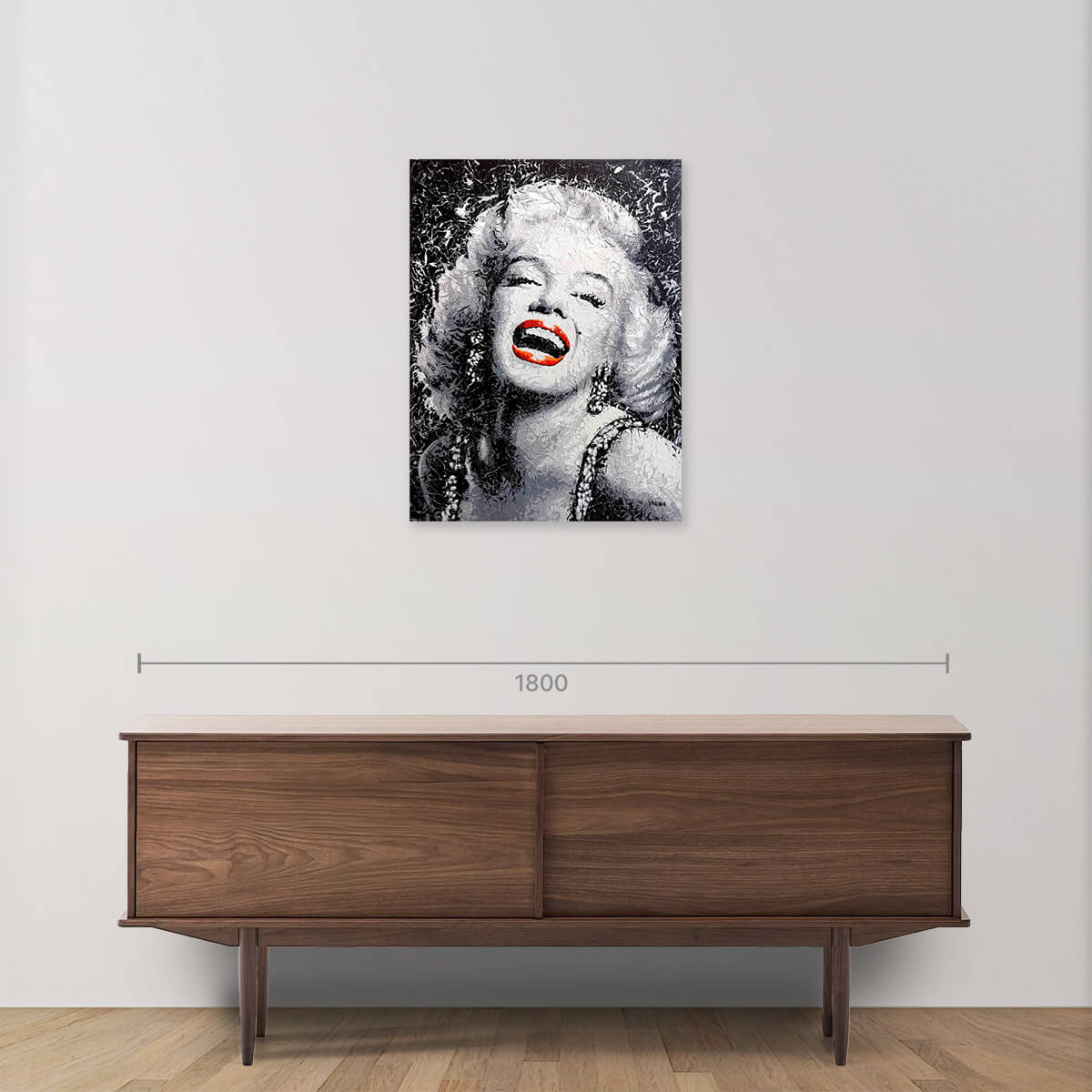 Marylin Mixed Technique on Canvas - Handmade Abstract Art Painting for Home & Office Decor | Perfect for Living Room, Bedroom, or Gift