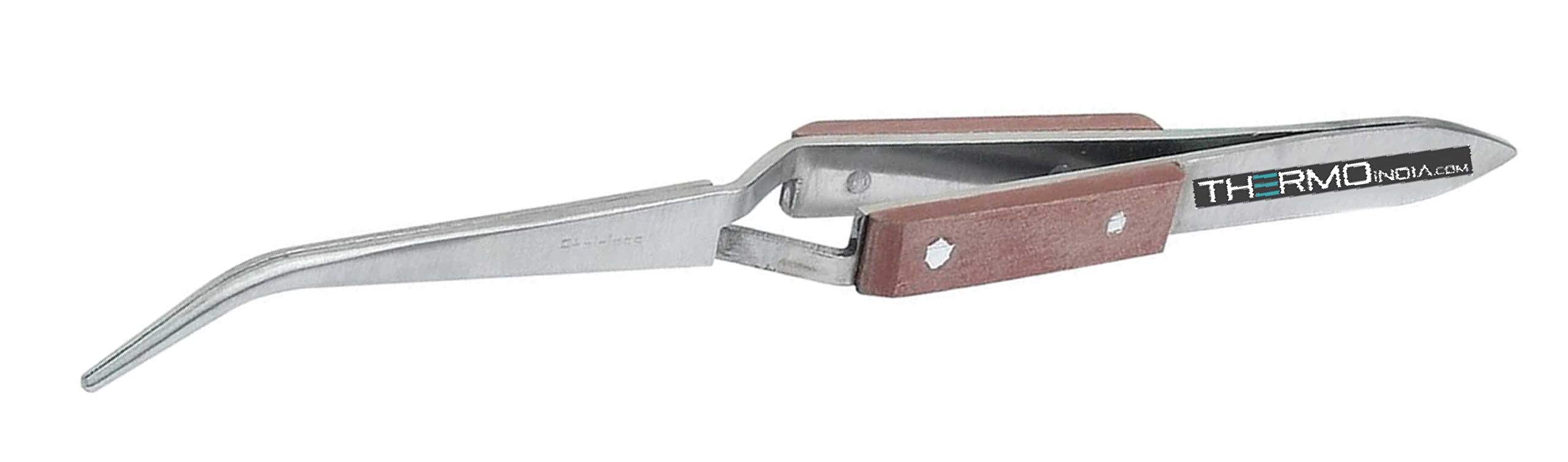 Premium Self-Closing Stainless Steel Tweezer with Fiber Handle - Diagonal Cross Locking Design for Precision Work (1 Piece) - Ideal for Electronics Repair, Jewelry Making, and Crafting Projects