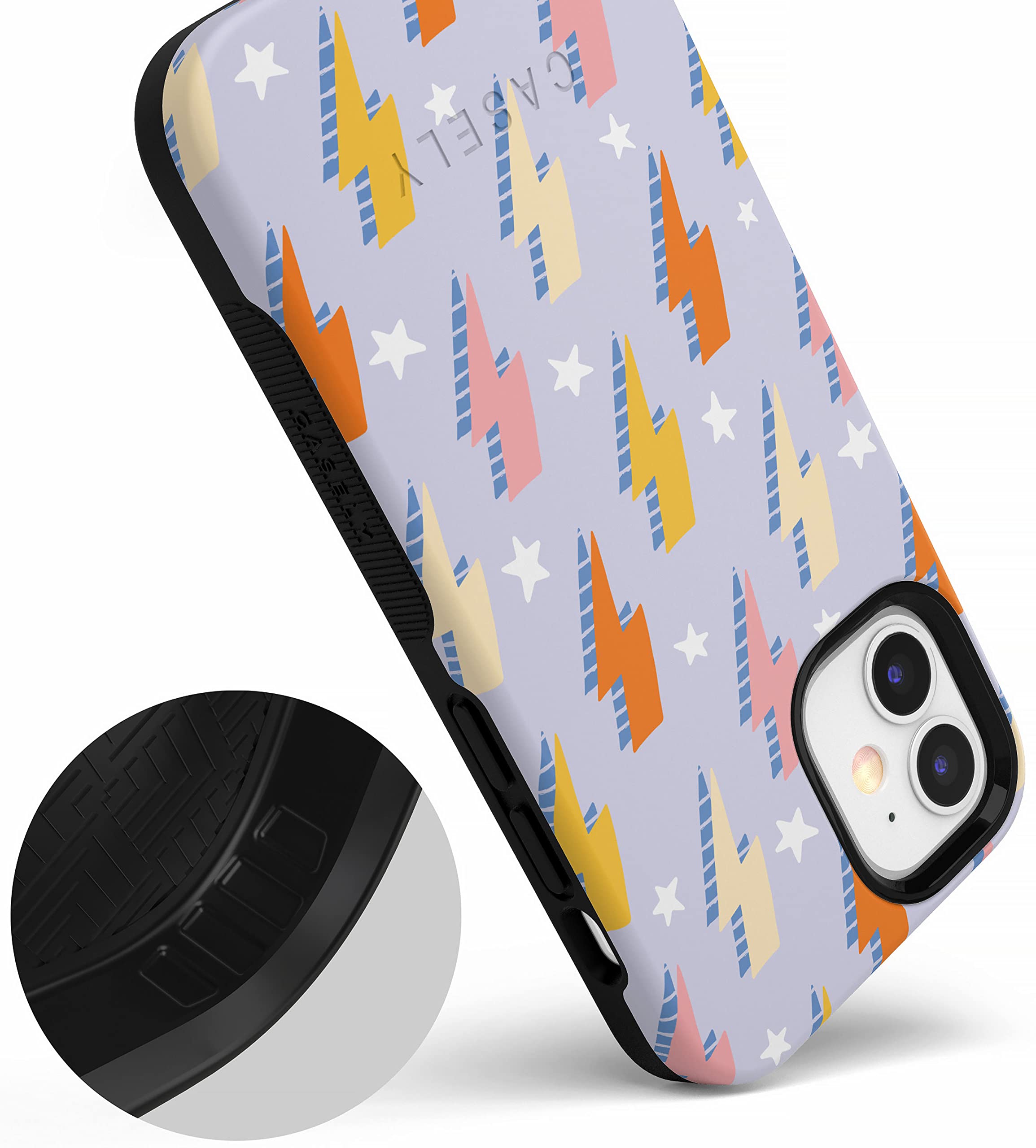 Casely iPhone 12 Mini Case with MagSafe Compatibility - Lightning Bolt Design & Bold Protection | Perfect for Everyday Use, Travel & Wireless Charging