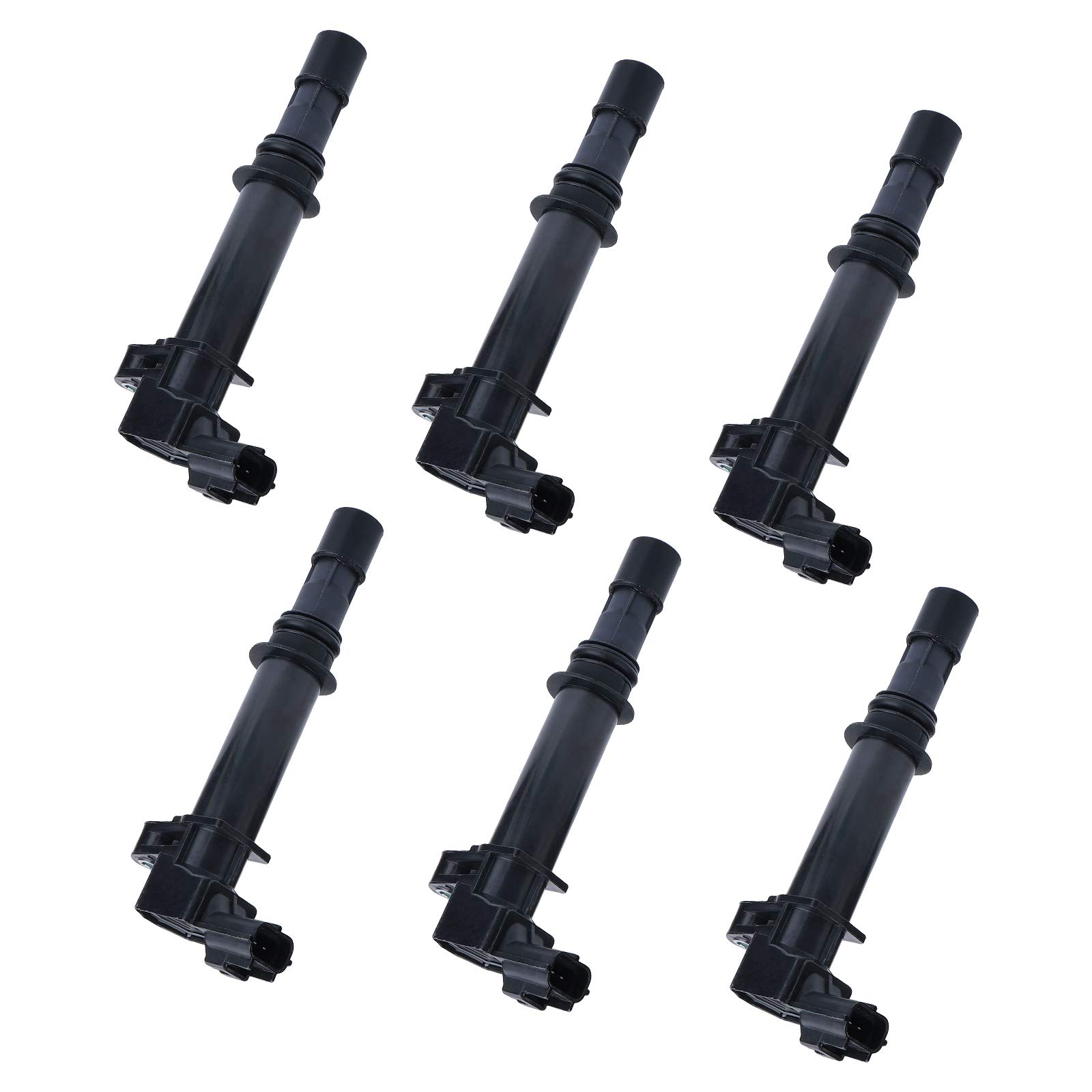 DRIVESTAR 6 Pack UF270 Ignition Coil Pack Compatible with 2005-2008 Jeep Grand Cherokee, 2006-2008 Commander, 2002-2008 Liberty, 2006-2009 Mitsubishi Raider 3.7L V6 - Replaces UF399 UF297 - High Performance Engine Ignition System for Smoother Acceleration & Fuel Efficiency