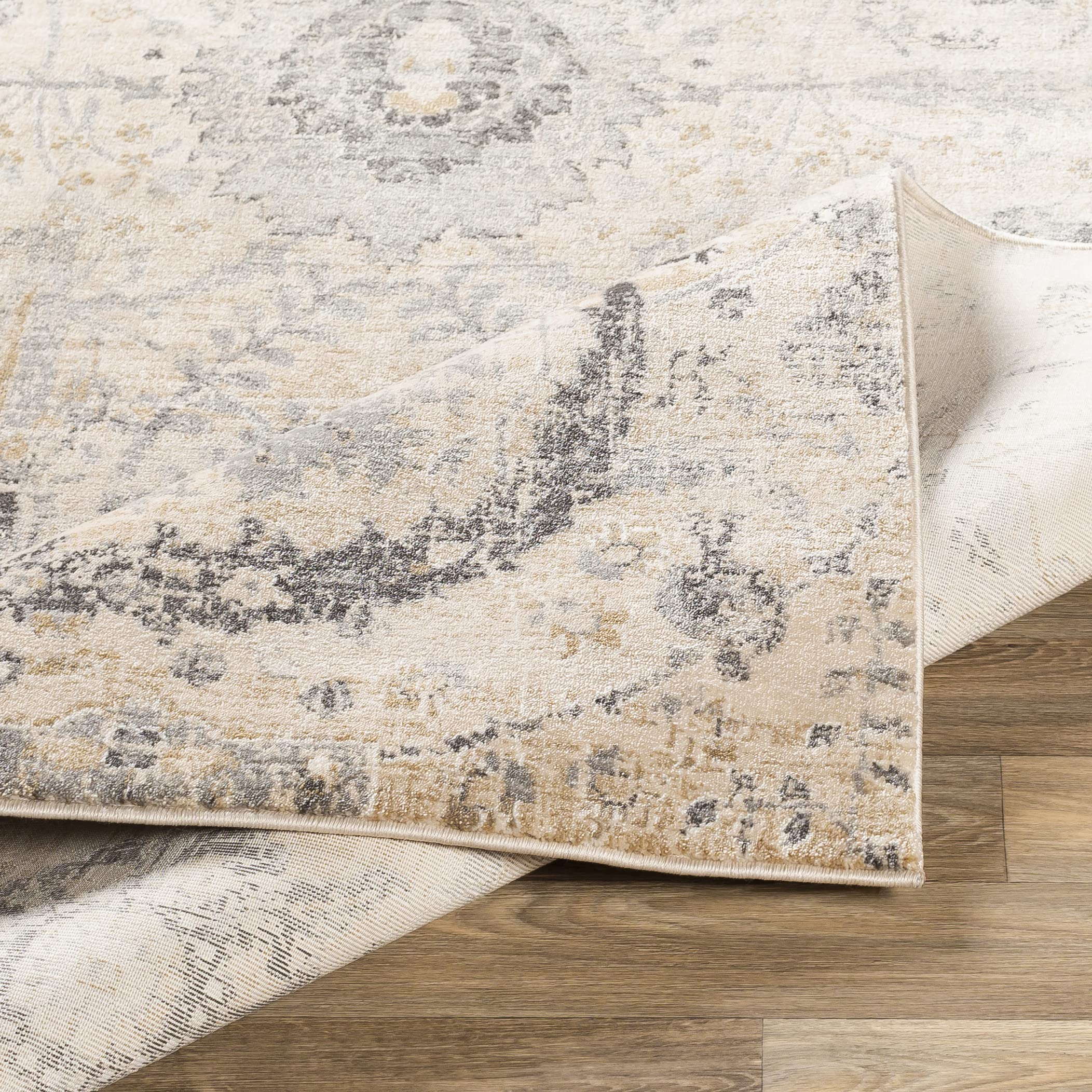 Mark&Day Avellino 6x9 Traditional Beige & Grey Area Rug - Soft Living Room, Bedroom, Kitchen Carpet (6'7