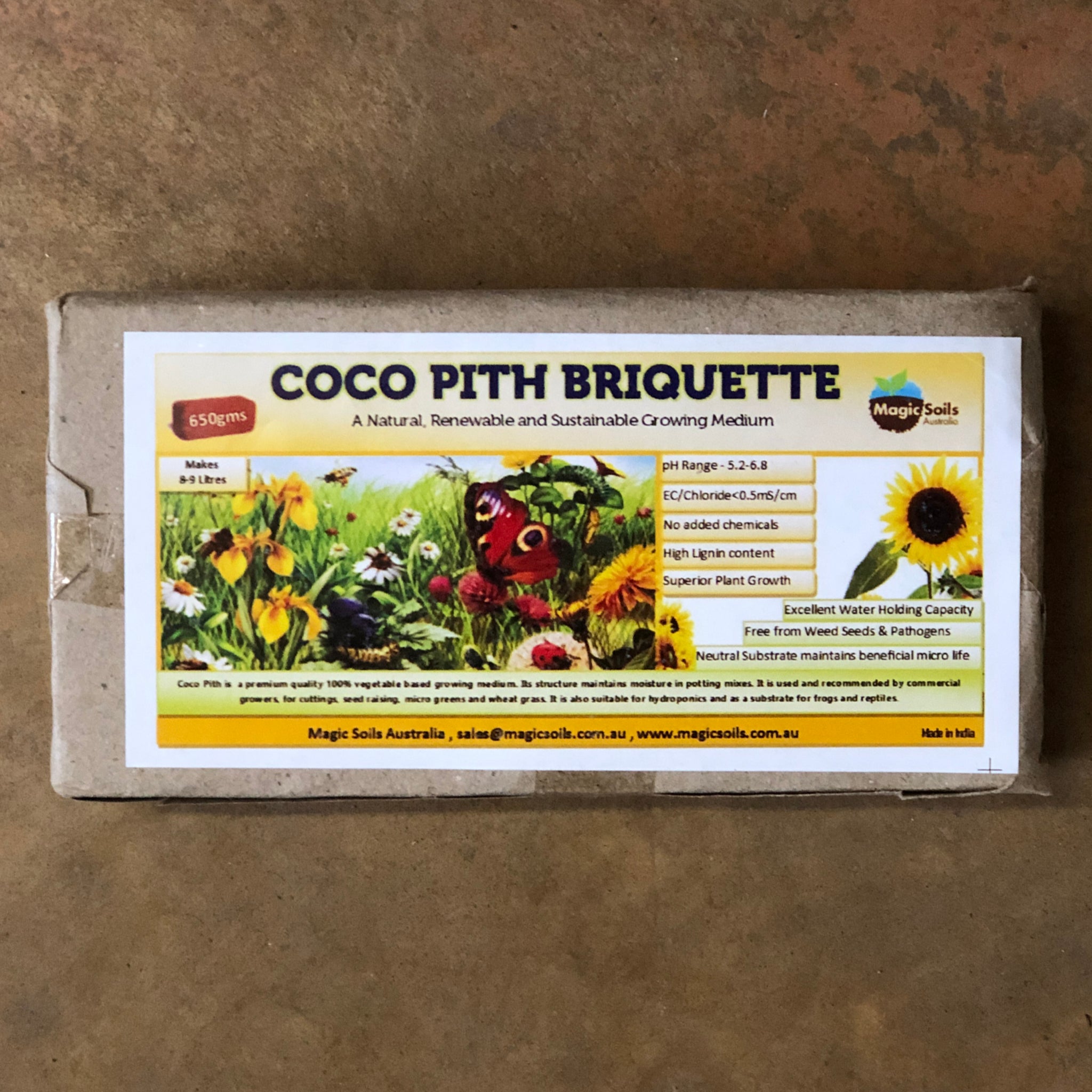Premium Coconut Coir Pith Briquettes - Organic, Eco-Friendly Soil Amendment for Gardening, Hydroponics & Potting Mix (10-Pack) | Ideal for Indoor Plants, Seed Starting & Moisture Retention