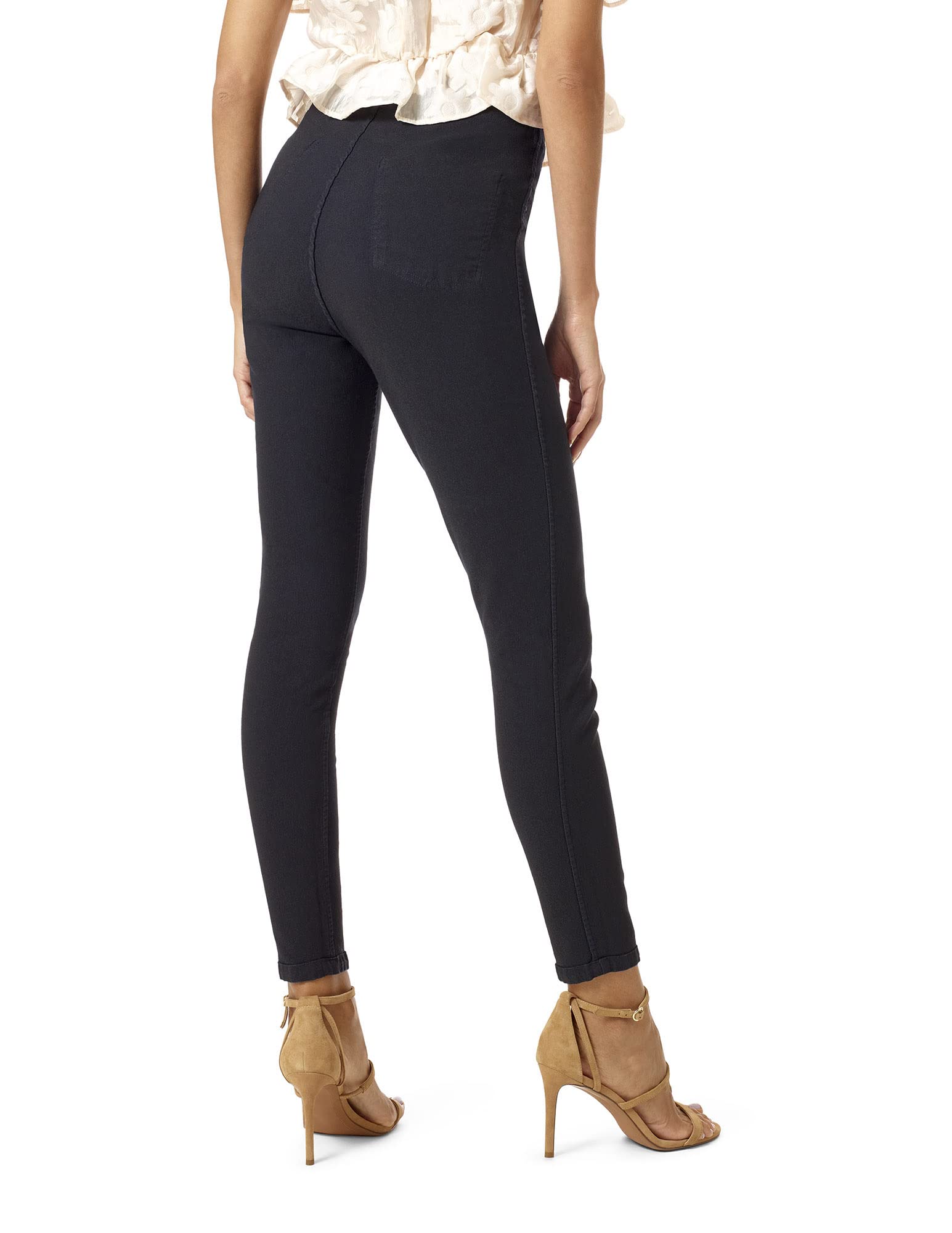 HUE Women's Reversible Denim High Rise Leggings - Stretchy Comfort Pants for Yoga, Workout & Everyday Wear | Trendy Plus Size Fashion