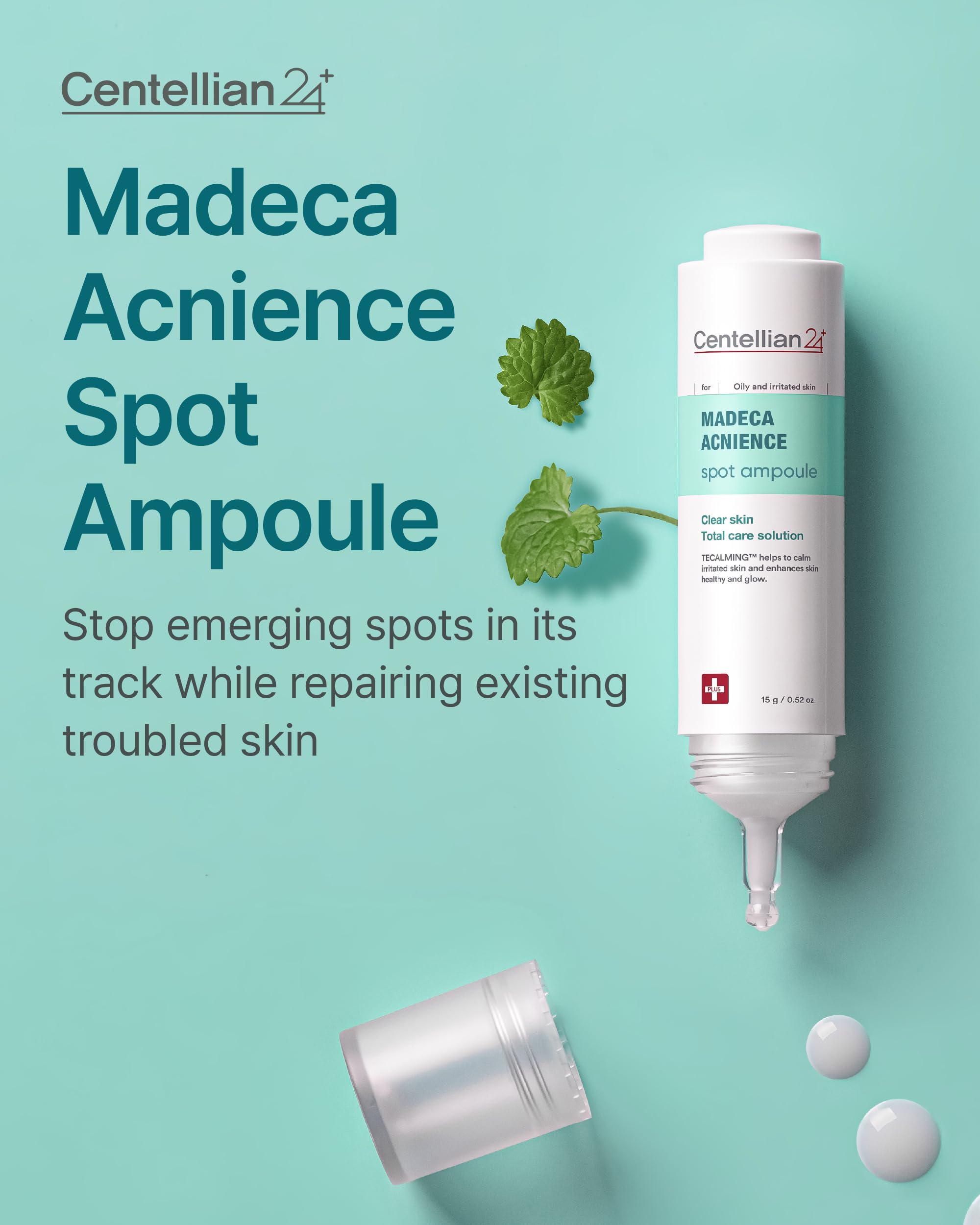 Centellian 24 Acnience Spot Ampoule & Cream - Korean Skincare for Oily Sensitive Skin - Hydrating Spot Treatment for Acne & Blemishes