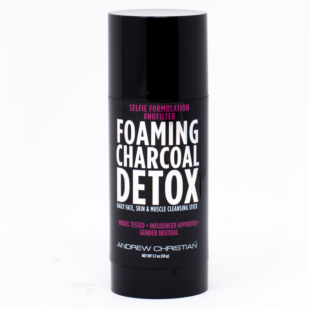 Andrew Christian Foaming Charcoal Detox Cleansing Stick - Deep Pore Cleanser for Men & Women | Perfect for Travel, Gym & Daily Skincare Routine
