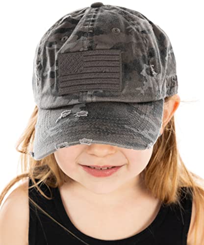 American Flag - Black Camo (Ages 2-5)