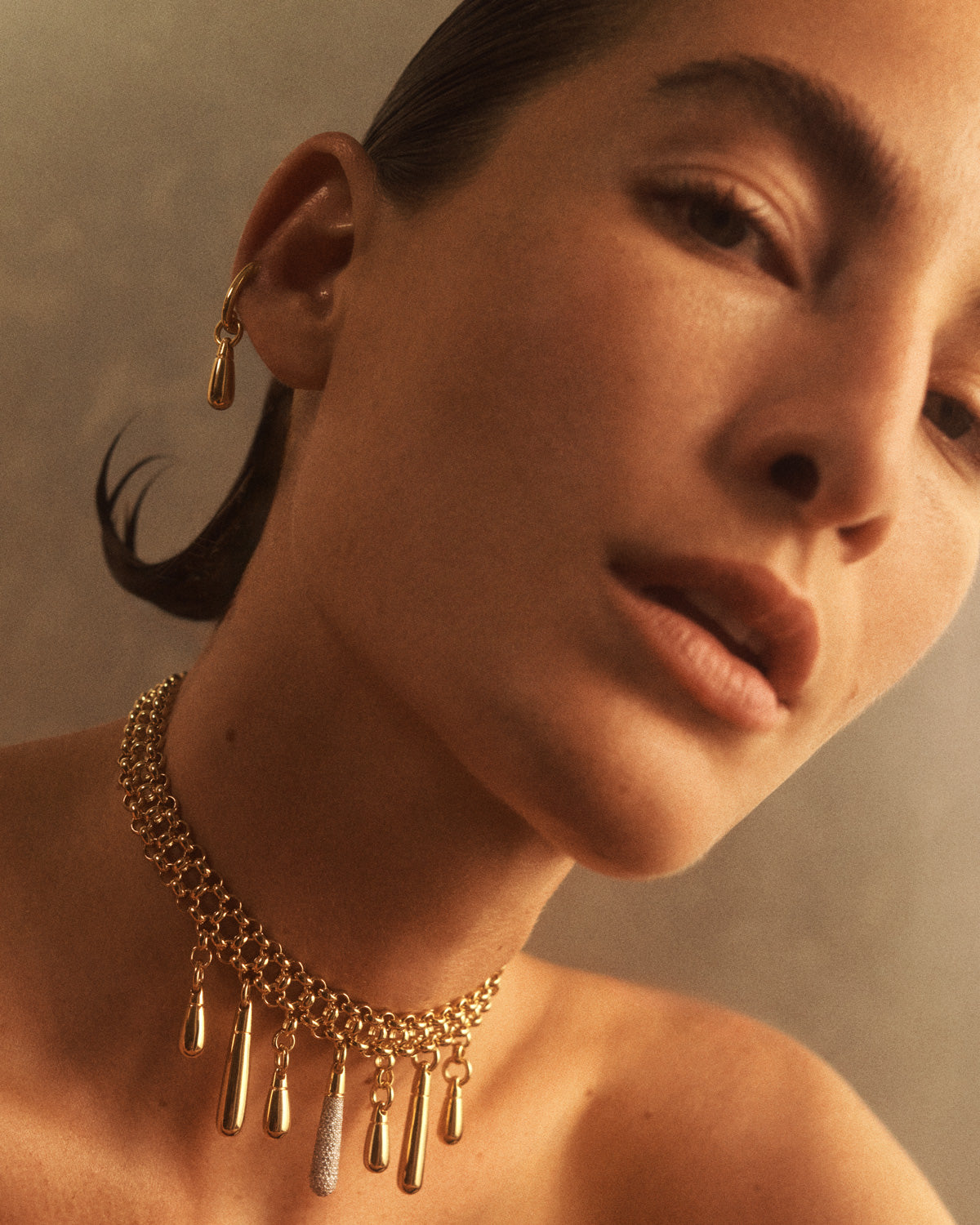 GRID 1 Jelly Choker Necklace for Women - Trendy Clear Plastic Statement Collar - Perfect for Rave, Festival, and Party Outfits