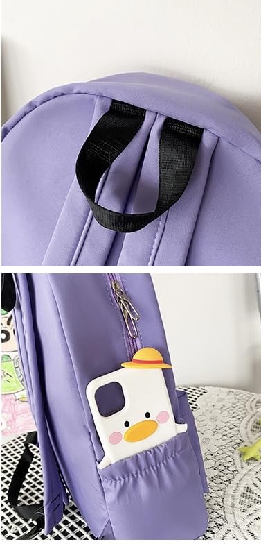 **JUBLYN Stylish Waterproof Nylon Backpack for Teen Girls - Middle School Bookbag, Women's Fashion Travel Backpack, Korean Ethnic Design - Perfect for School, College & Travel**