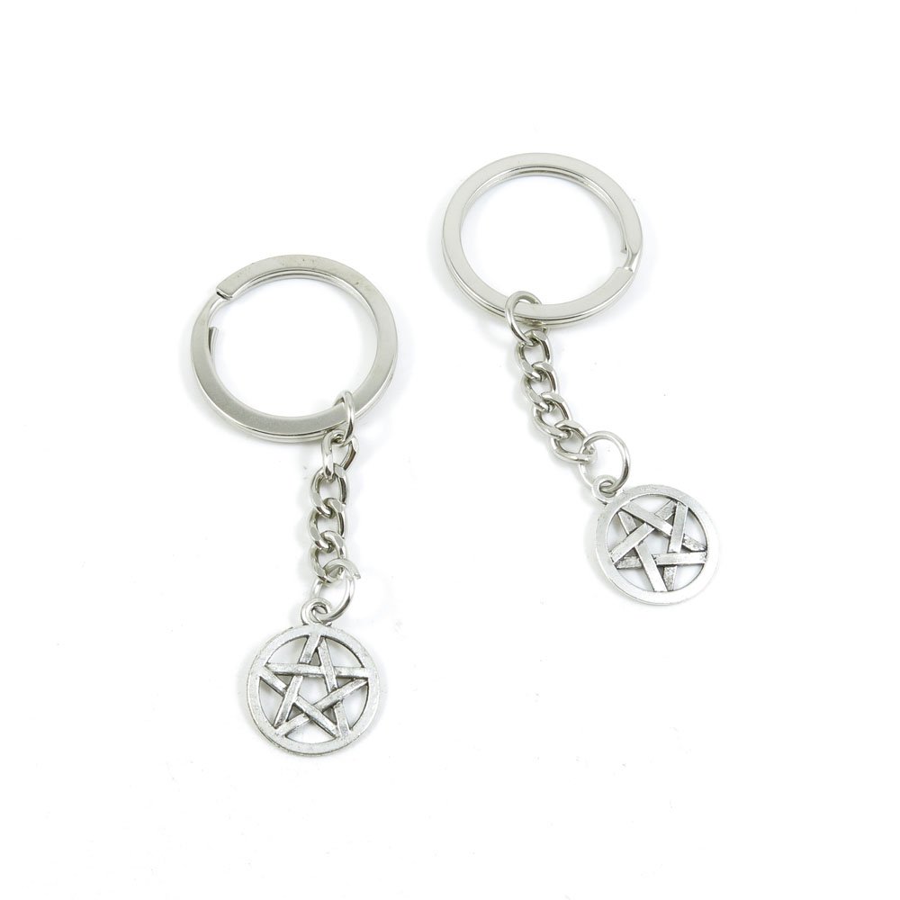 Stylish Fashion Jewelry Keychain - Bulk Wholesale Key Ring for Car, Door & Keys - Pentacle Design (F2HV2) - Perfect for Gifts, Home Decor & Personal Accessories