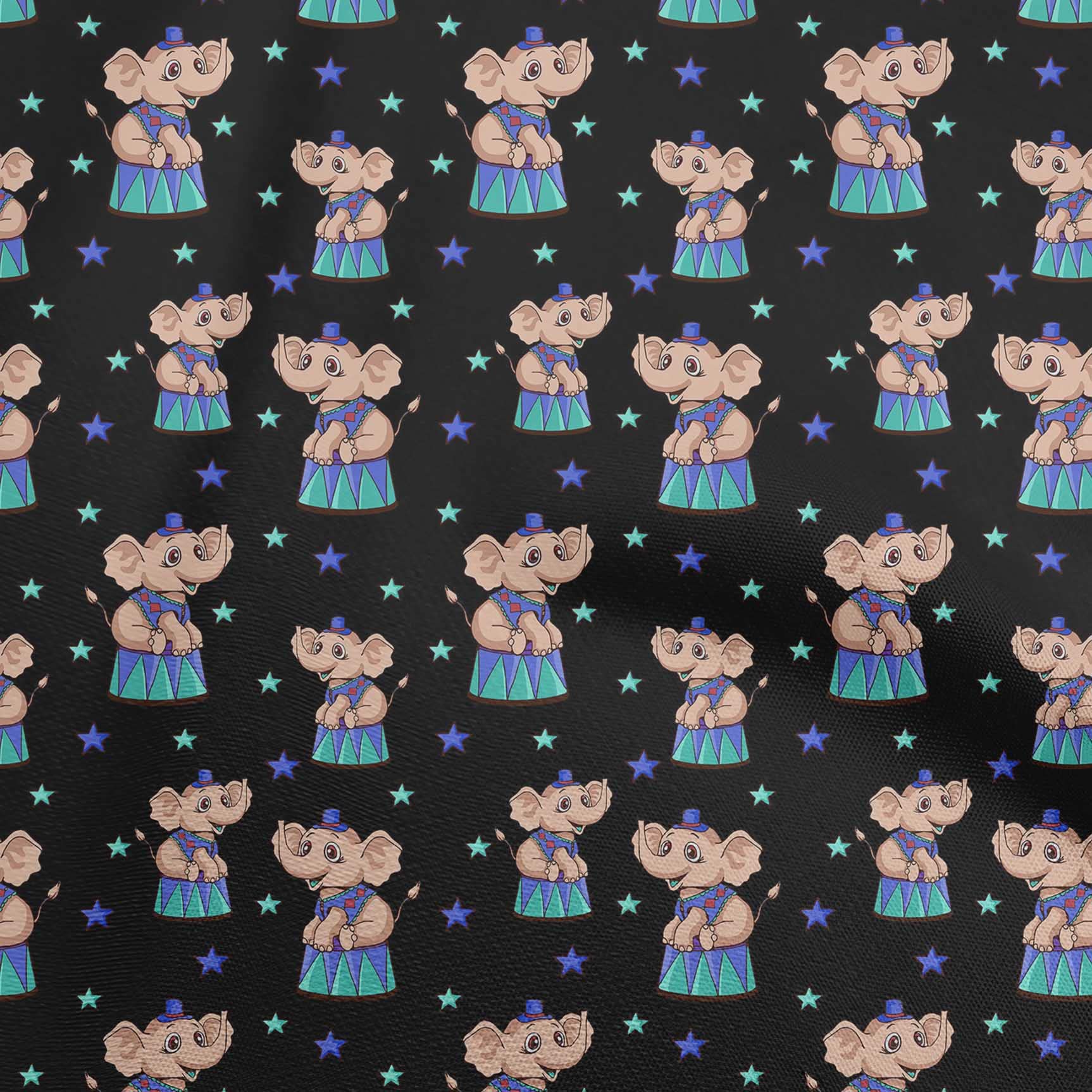 oneOone Cotton Flex Black Fabric - 40 Inch Wide Circus Dress Material for DIY Costumes & Fashion Design | Premium Print Fabric by The Yard for Sewing, Quilting, and Craft Projects