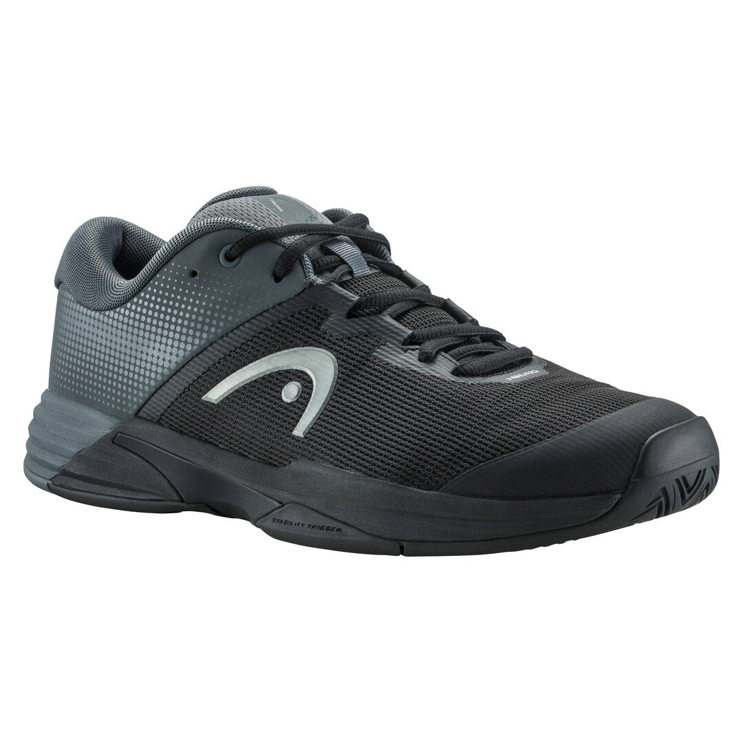Head Revolt Evo 2.0 Men's Tennis Shoes - Lightweight Performance Court Shoes for Men (Black/Grey) | Perfect for Competitive Matches & Casual Play