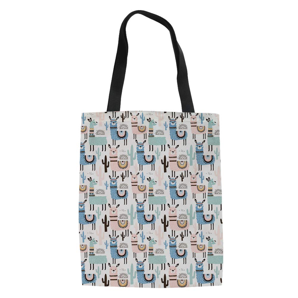 Custom Personalized Cute Tote Bag with Pocket - Eco-Friendly Reusable Canvas Shopping Bag for Women, Girls & Teens - Perfect for Groceries, Beach Trips & School