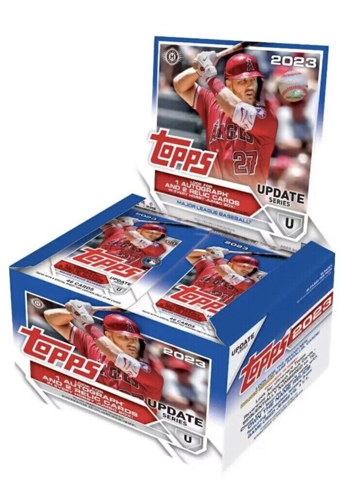 2023 Topps Update Series Baseball Jumbo Box - Factory Sealed MLB Trading Cards Collection for Sports Fans & Collectors - Perfect for Gifts, Investment, and Game Day Trading