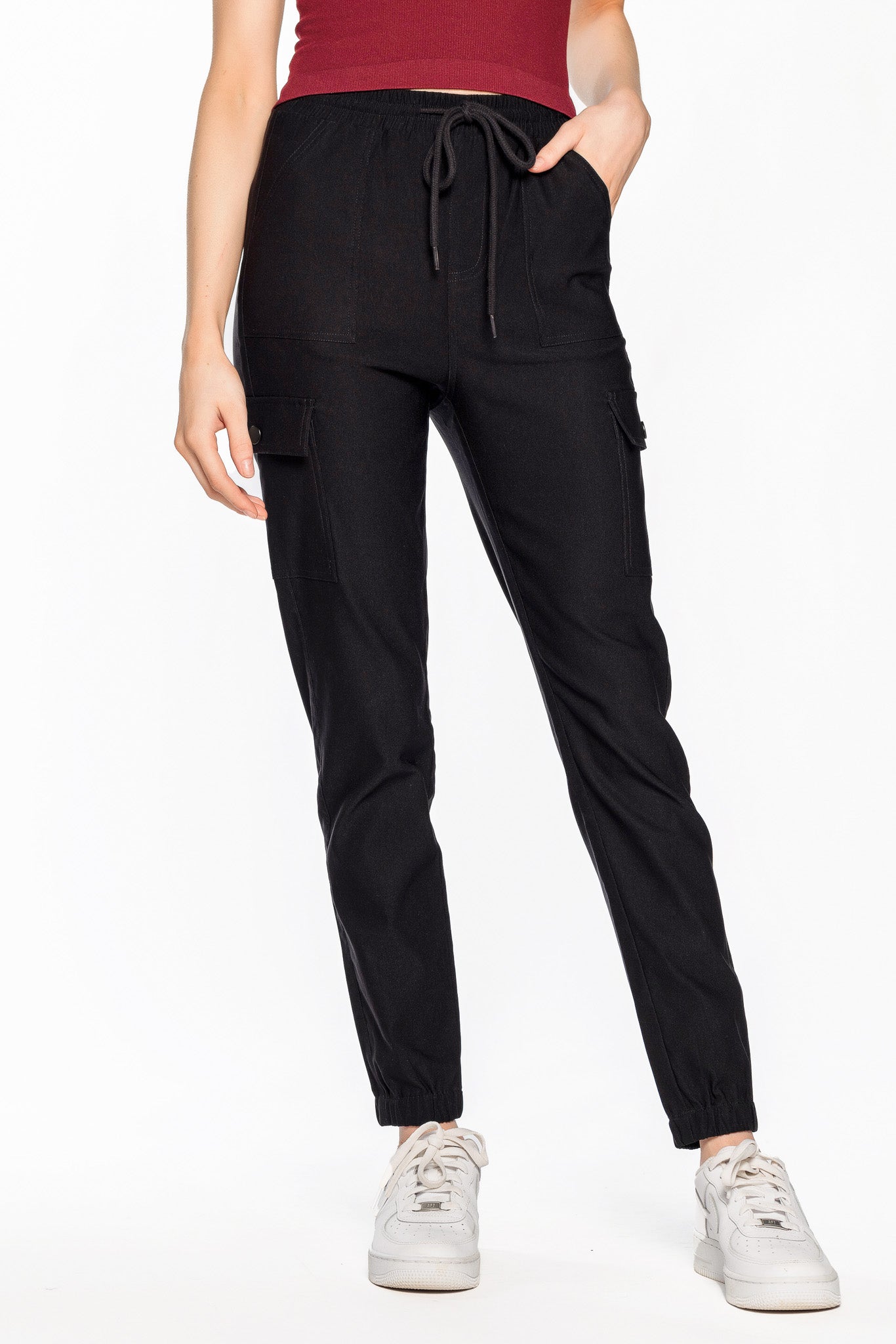 Almost Famous Millennium Skinny Cargo Jogger Pants for Men - Stylish Comfortable Slim Fit Workout & Casual Wear