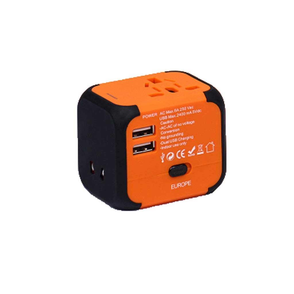 Universal Travel Adapter with USB Ports - Worldwide International Power Plug Converter for USA Europe Asia - Perfect for Business Travel, Vacation & Digital Nomads