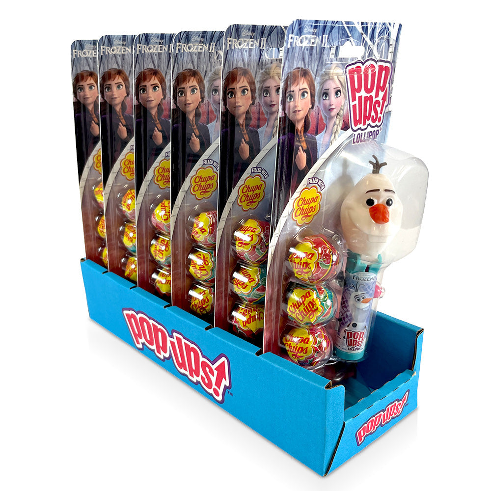 Flix Candy Pop Up Frozen Olaf Blister Card - 1.26oz, 6 Count Box | Disney Frozen Movie Themed Candy for Birthday Parties, Halloween Treats & Christmas Stocking Stuffers