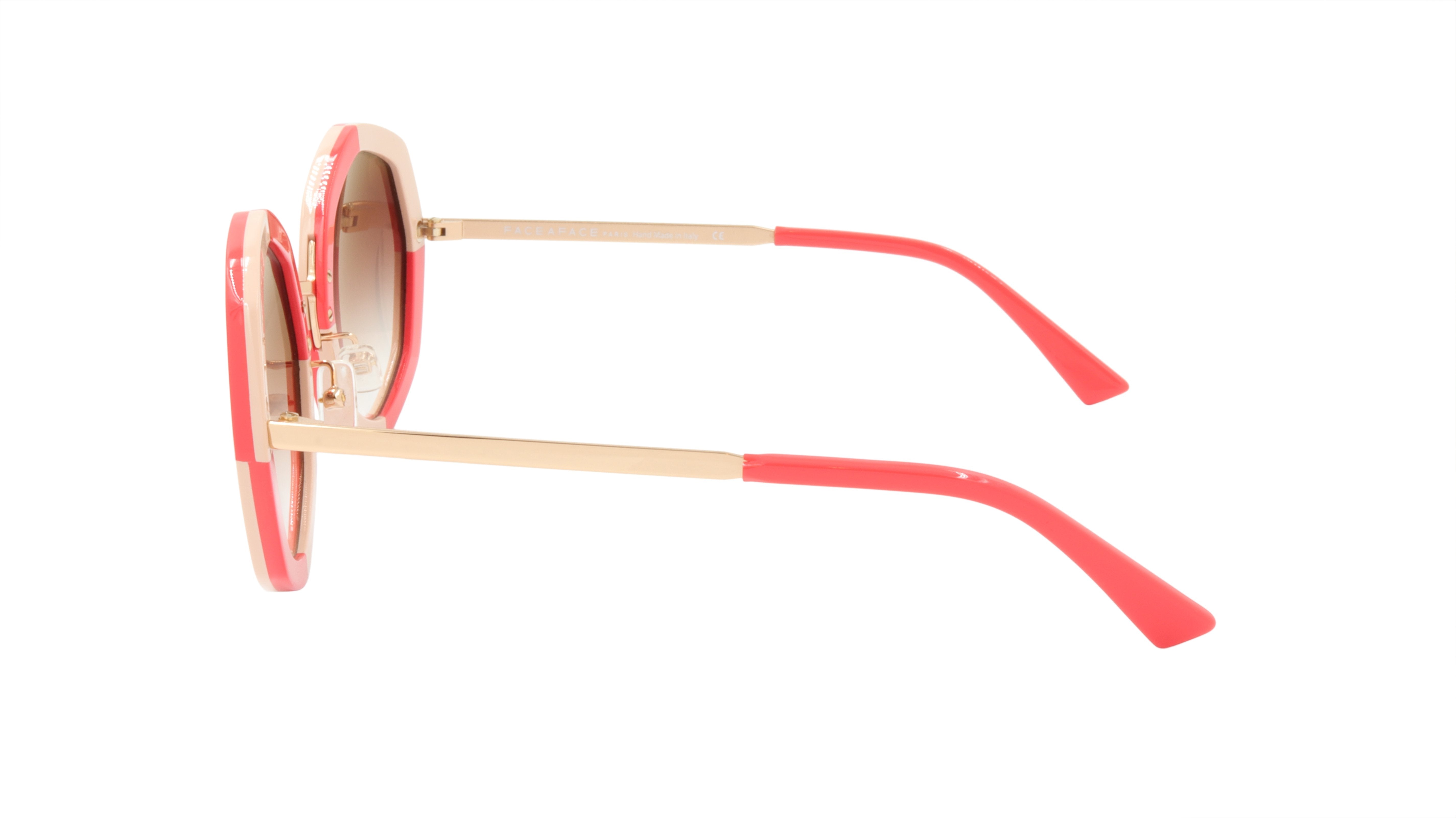 Face A Face CHANCE 2 Sunglasses - Acetate & Metal Frame in Nude Poppy Checker Pattern | UV Protection for Outdoor Activities & Fashion Statement