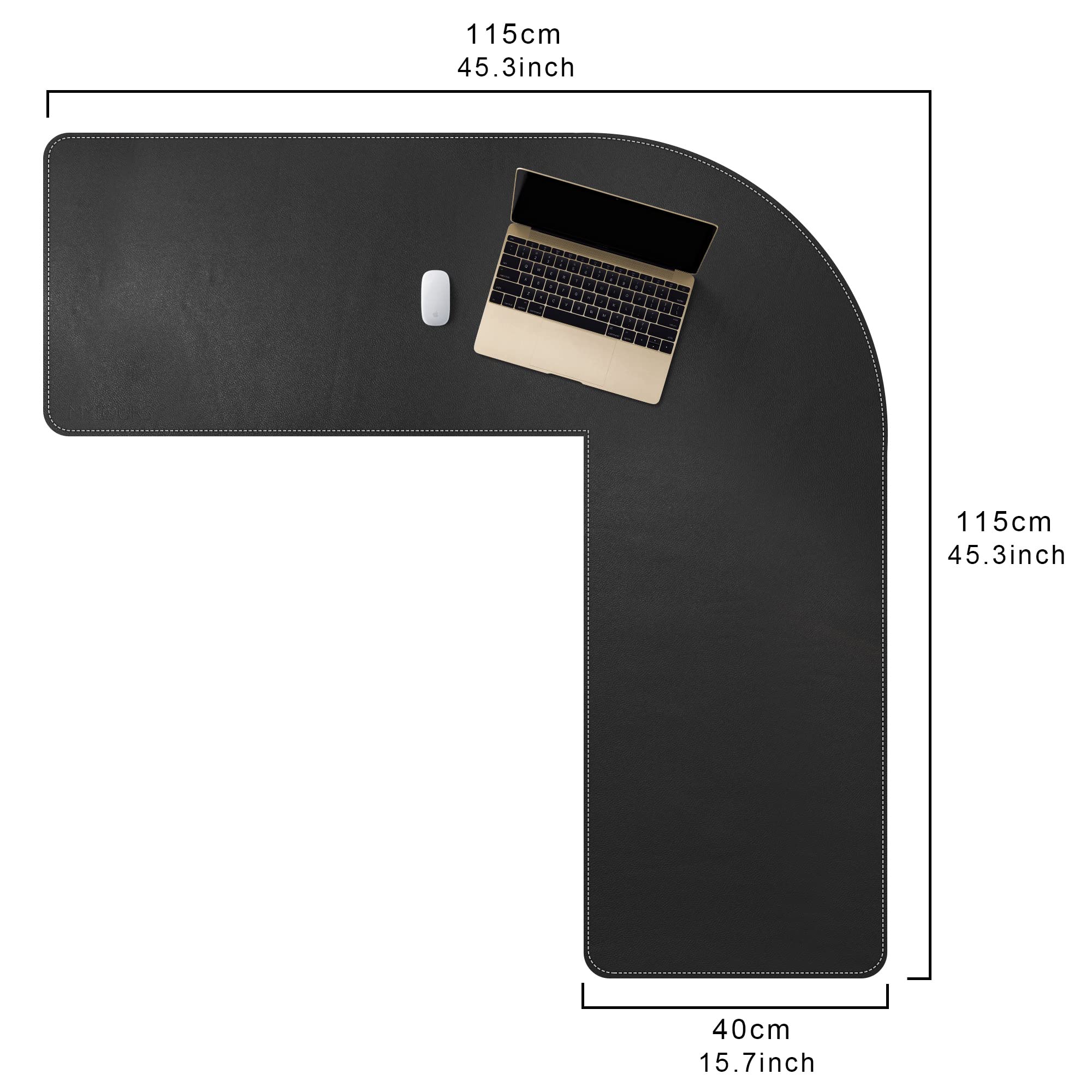 Premium L-Shaped Desk Mat - 46