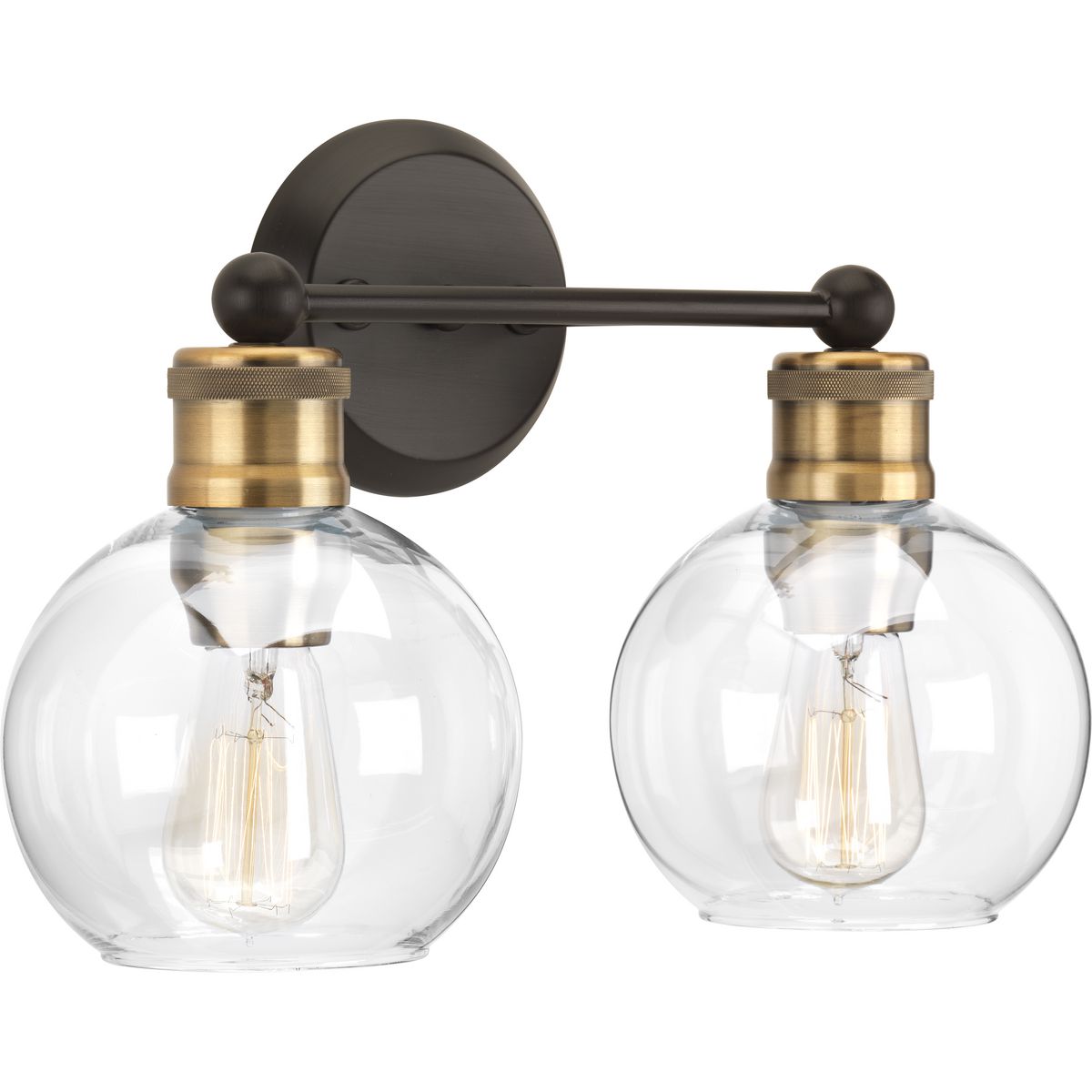 Modern Vanity Light for Bathroom - 3-Light LED Wall Sconce with Clear Glass Shades, Brushed Nickel Finish - Perfect for Makeup, Shaving & Bathroom Decor