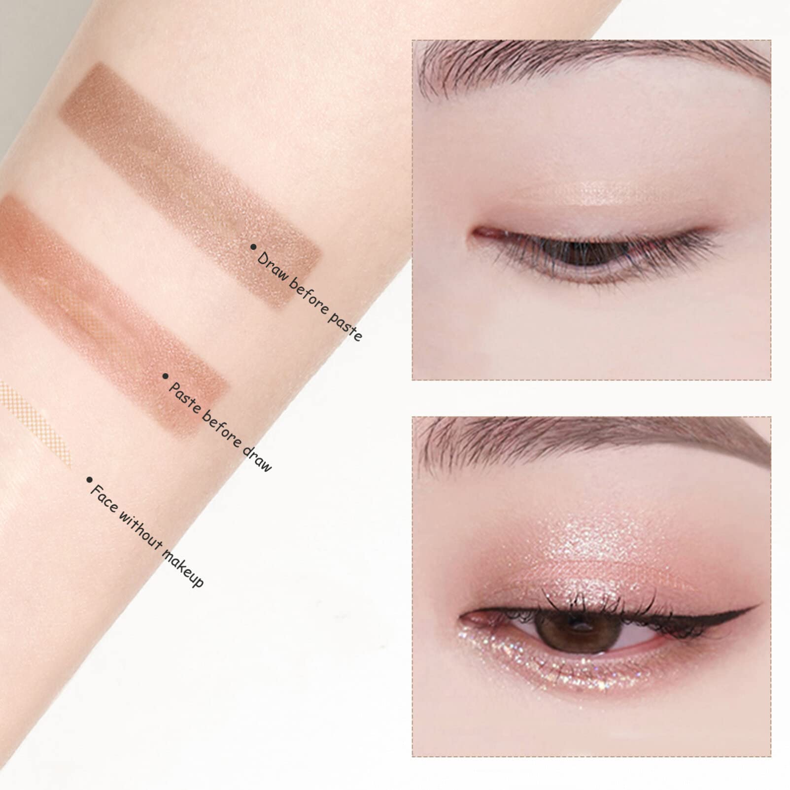 DOITOOL Invisible Eyelid Tape 3 Rolls - Breathable Double Eyelid Strips for Hooded, Droopy & Uneven Eyes | Eyelid Lift & Double Fold Enhancer | Beige Color | Perfect for Daily Makeup, Special Occasions & Photography
