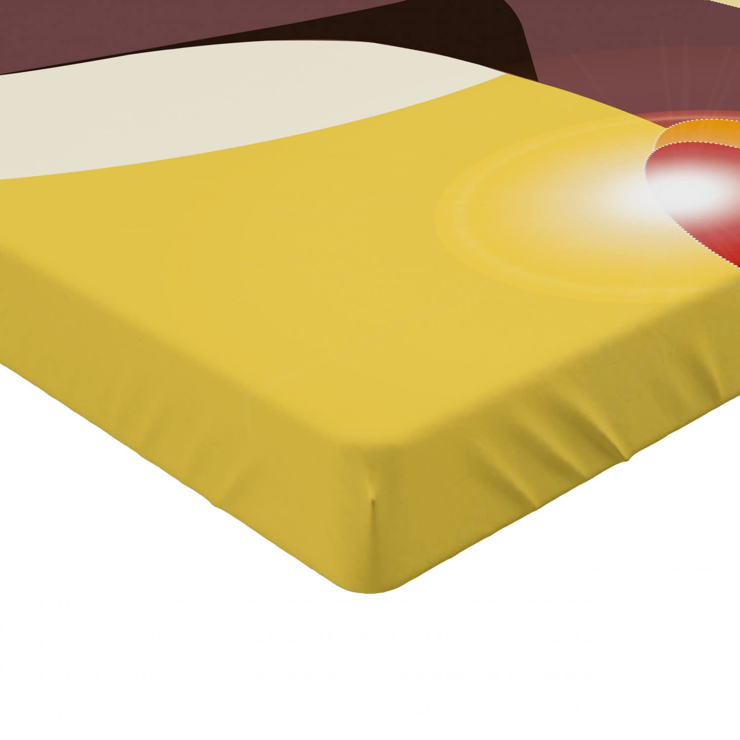 Ambesonne Queen Size 2-Pack Fitted Sheets - Deep Pocket Elastic All Around, Burgundy Red - Soft Bedding Set for Women (2 Pieces) | Perfect for Guest Rooms, Dorms & Home Decor