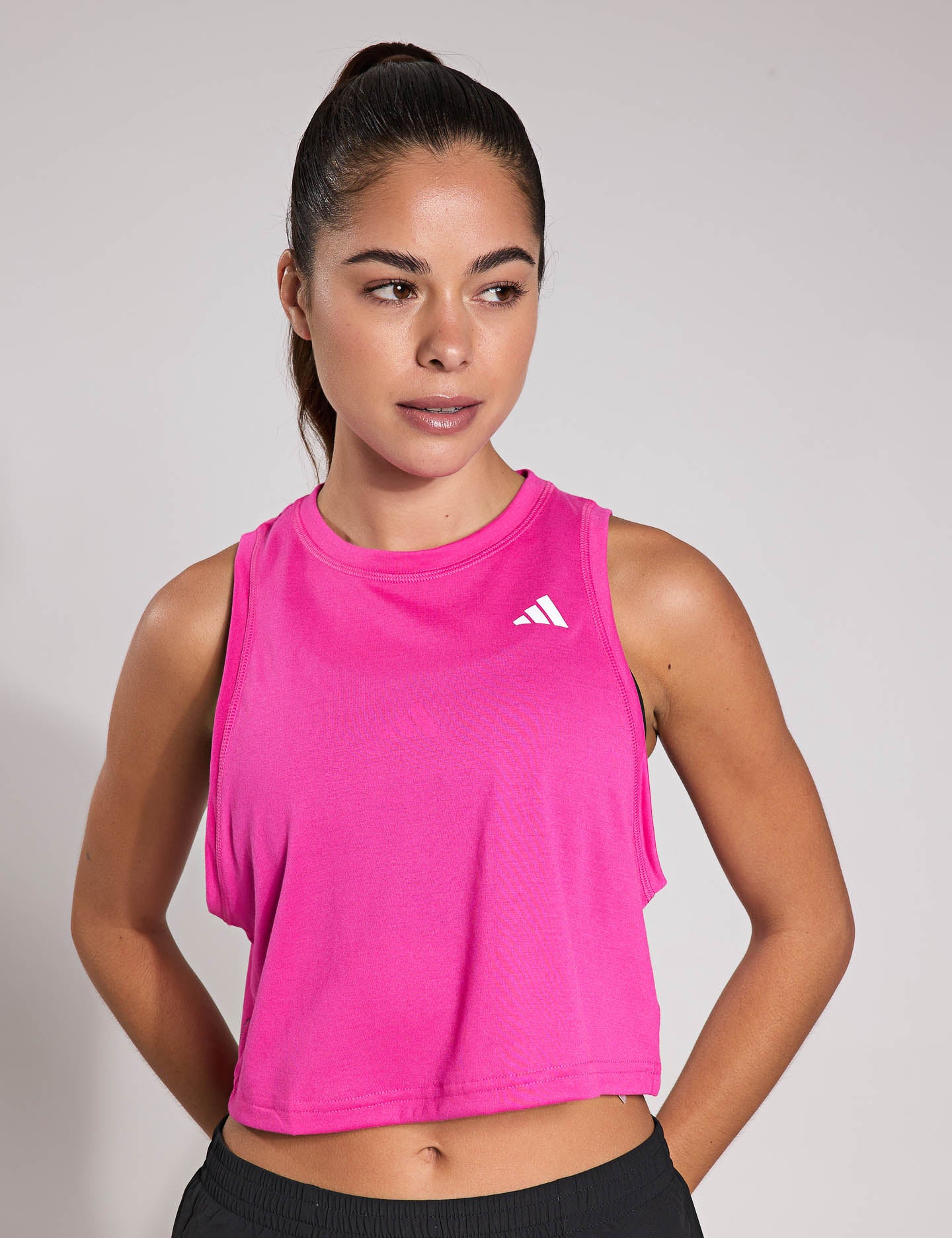 Train Essentials Boxy Workout Tank Top for Women - Semi Lucid Fuchsia | Gym, Yoga & Running Activewear