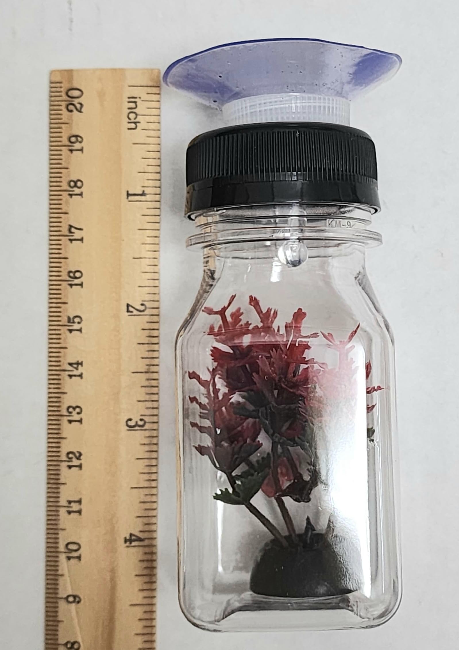 Plastic Aquarium Plants with Suction Cups - 3 Medium Artificial Plants for Fish Tank Decor, Turtle Basking Platform & Pet Accessories | Perfect for Home, Office & Reptile Habitats