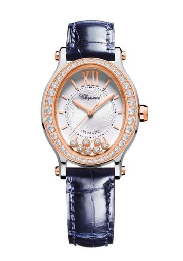 Chopard Happy Sport Oval Ladies Watch - Stainless Steel & Ethical Rose Gold with Diamonds - Elegant Timepiece for Women's Fashion, Business & Special Occasions