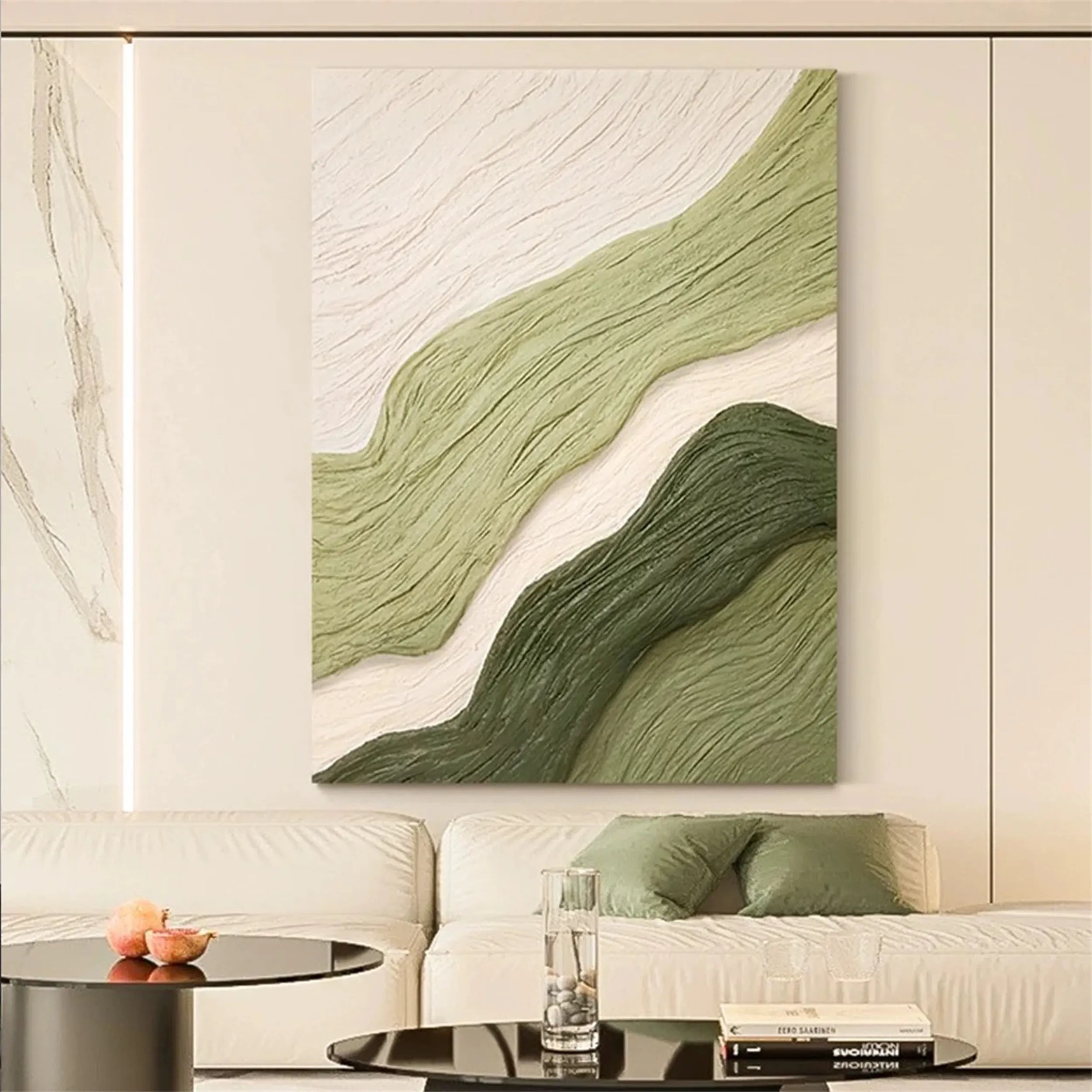 Blue & Green Abstract Art Print #BG036 - Modern Wall Decor for Living Room, Bedroom & Office