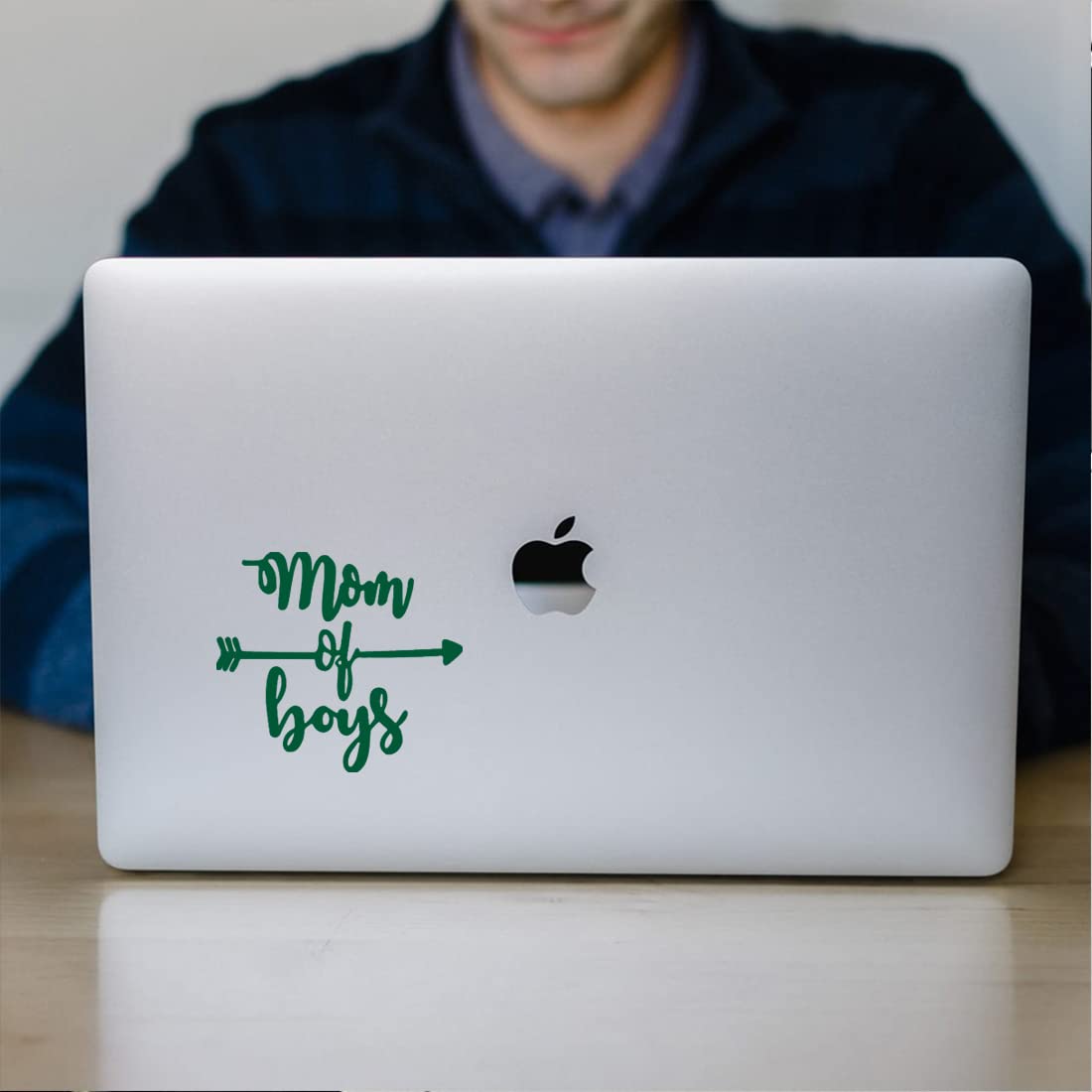 Premium Waterproof Vinyl Decal Stickers Set of 2 - Green Mom Life Boys Design for Laptop, Phone, Helmet, Car Window, Mug & Wall Decor | Durable Adhesive for Home, Office & School Use