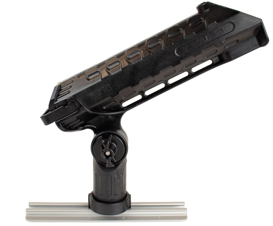 AR Tube Rod Holder with Track Mounted LockNLoad System - Secure Fishing Rod Storage for Kayak, Boat & Marine Use