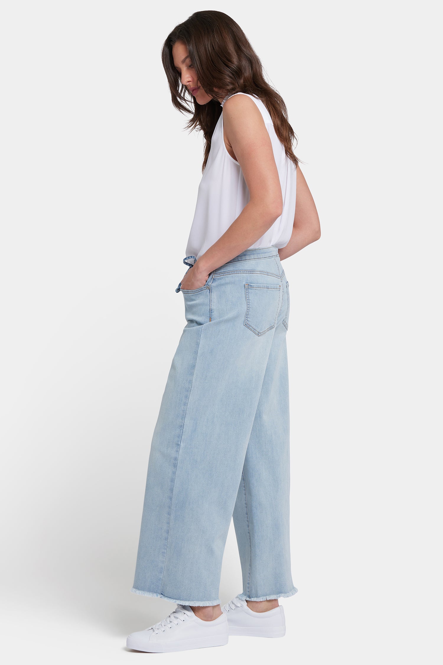 Cindi Relaxed Wide Leg Ankle Jeans for Women - High Waist Stretch Denim Pants - Comfortable Casual Jeans for Everyday Wear (Santiago Sea) | Perfect for Office, Travel & Weekend Outings
