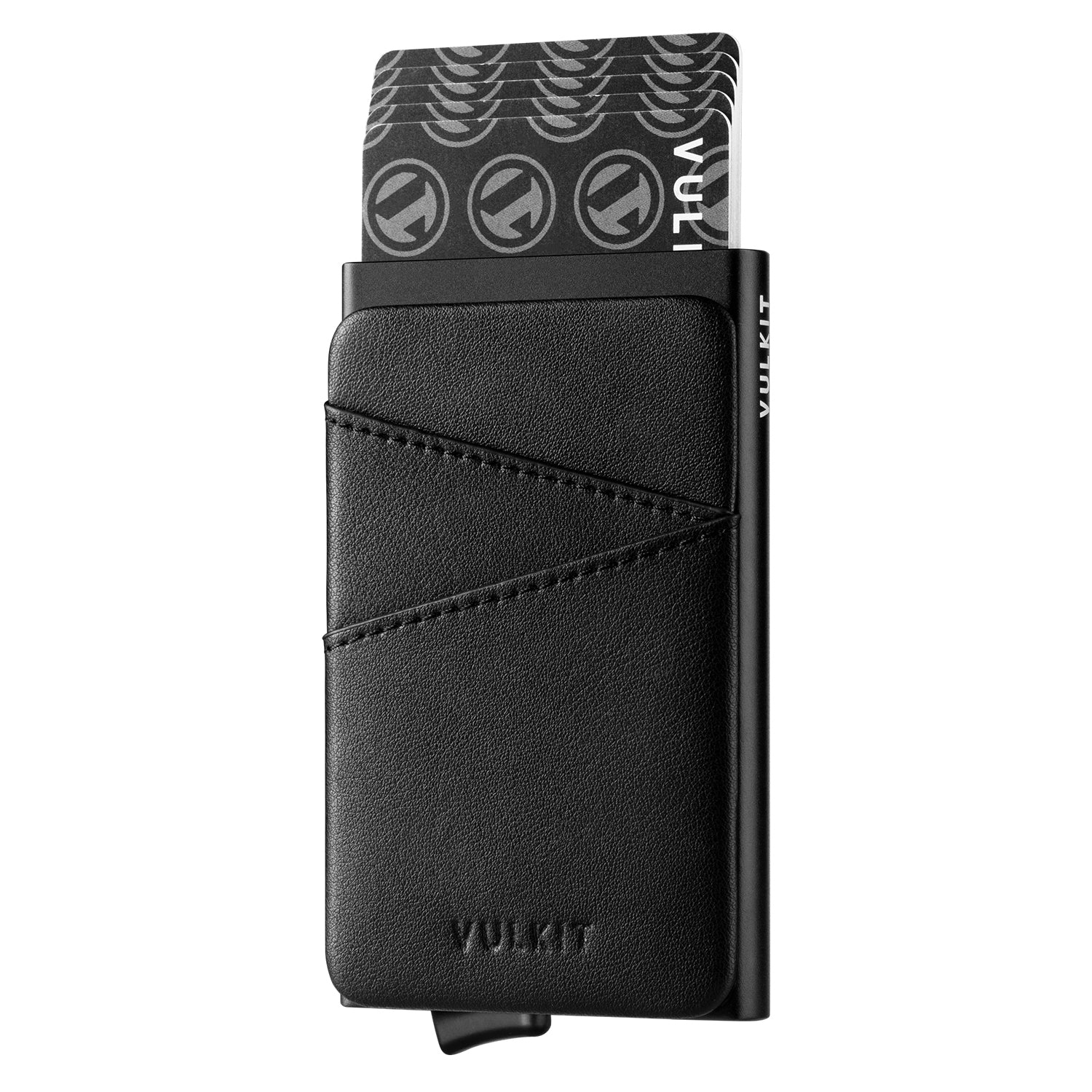 VC106 Minimalist Leather Card Holder with Extra Pocket for Cash & Coins - Slim RFID Blocking Wallet for Men & Women (Perfect for Travel, Everyday Use & Gift)
