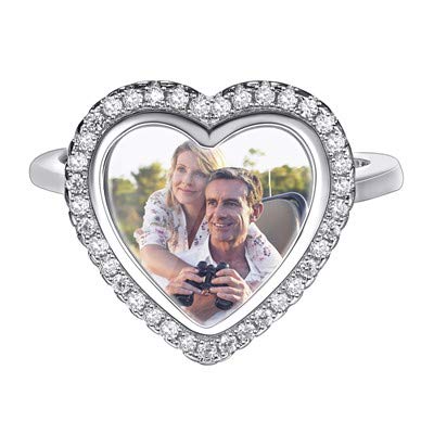 Personalized Sterling Silver Rings for Mom - Custom Engraved Name/Photo & Birthstone Jewelry Gifts for Women, Girls, Girlfriend (Elegant Gift Box) | Perfect for Mother's Day, Anniversary, Birthday & Special Occasions
