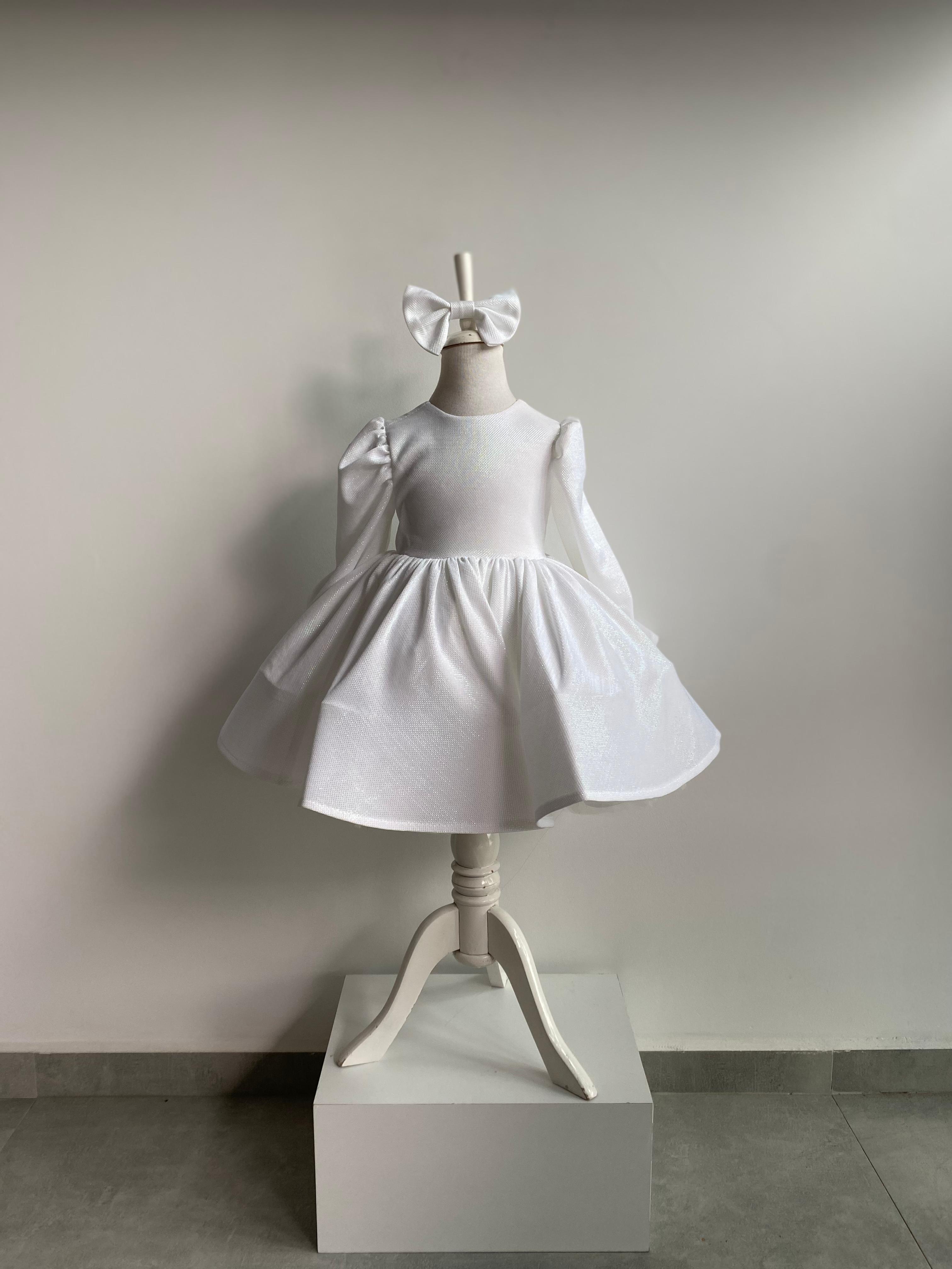Frilled Long Sleeve Dress for Girls Age 3-9 | Elegant & Comfortable Kids Party Wear | Perfect for Birthday, Holiday & Special Occasions