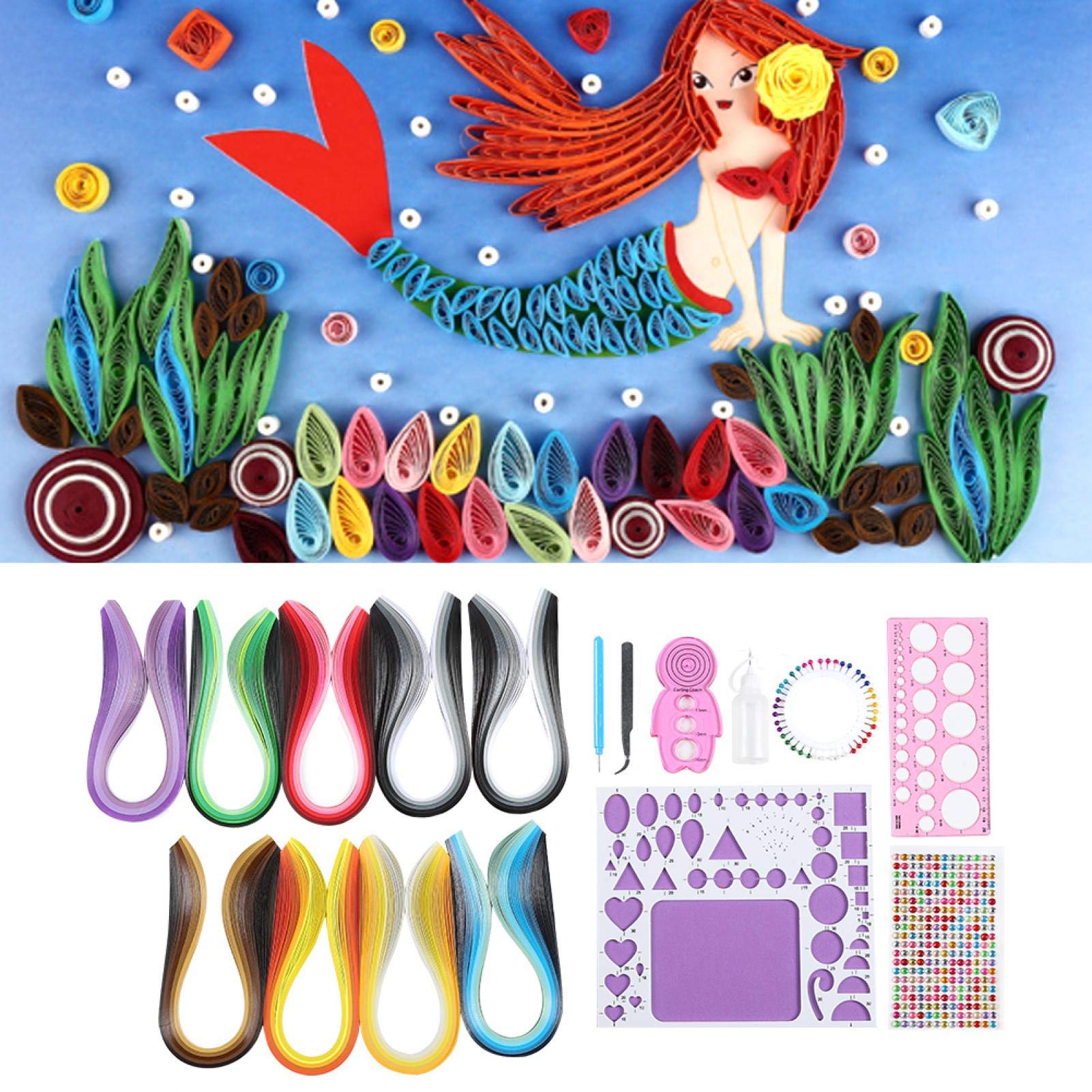 Paper Quilling Kit - Complete Quilling Tool Set with Art Paper for DIY Scrapbooking, Photo Albums & Handmade Cards | Perfect for Crafting, Home Decor & Gift Making