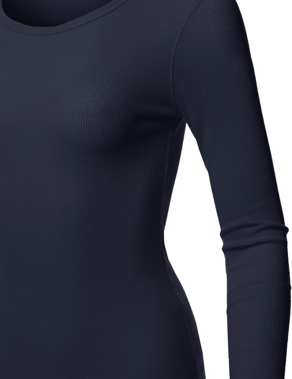 Emma Women's Casual Long Sleeve Thermal Shirt - Soft Solid Color Crewneck T-Shirt for Layering, Winter Warmth & Everyday Comfort