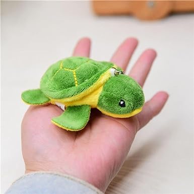 Cute Green Mini Tortoise Keychain - Soft Plush Sea Turtle Pendant for Birthday Gifts, Car Accessories & Bag Decor | Perfect for Kids, Animal Lovers & Beach-Themed Parties