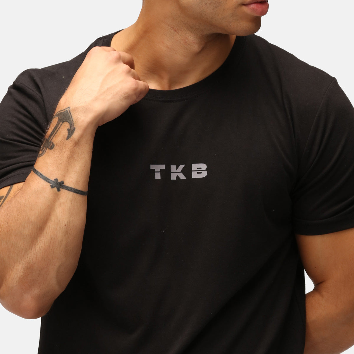 Premium TKB Men's Black Tri-Blend T-Shirt - Soft & Comfortable Cotton-Polyester-Spandex Tee for Casual Wear, Gym & Everyday Outfits