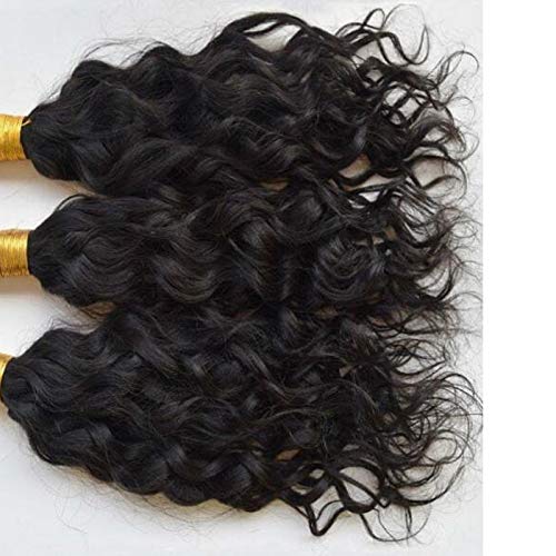 Natural 20-Inch Human Hair Loose Wavy Micro Loop Hair Extensions - 100g Bundle (100 Strands, 1g/Strand) with Micro Beads & Fish Line for Seamless Blending | Perfect for Volume Boost, Styling & Special Occasions