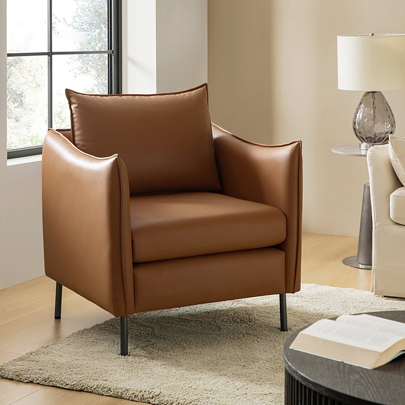 Modern Comfy Armchair with Cat Anti-Scratch Fabric - Stylish & Durable Living Room Chair for Pet Owners - Perfect for Reading, Relaxing, and Cat-Friendly Spaces