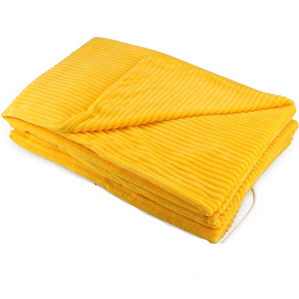 Electric Heating Blanket with Smart Temperature Control - Soft Flannel Winter Throw for Bed, Couch & Sofa - Cozy Striped Design for Home, Office & Travel Use