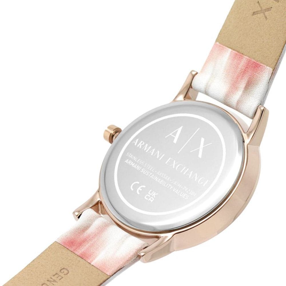 Armani Exchange AX5588 Women's Watch with Multicolor Leather Strap - Fashion Accessory for Everyday Wear & Special Occasions