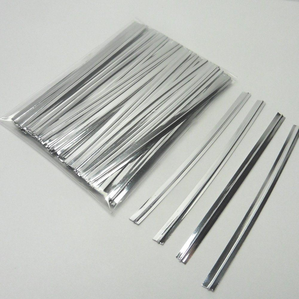 Weststone 1000pcs 3 Inch Silver Metallic Twist Ties for Cello Bags, Treat Bags, Gift Wrapping, Crafts, and DIY Projects - Perfect for Candy Packaging, Party Favors, and Home Organization