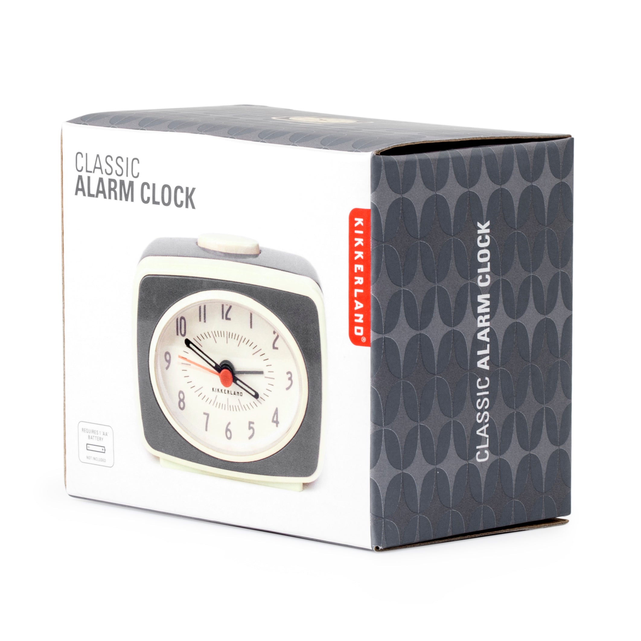 Vintage Grey Alarm Clock with Loud Ringing - Perfect for Bedrooms, Offices & Travel | Battery Operated, Easy to Read Display