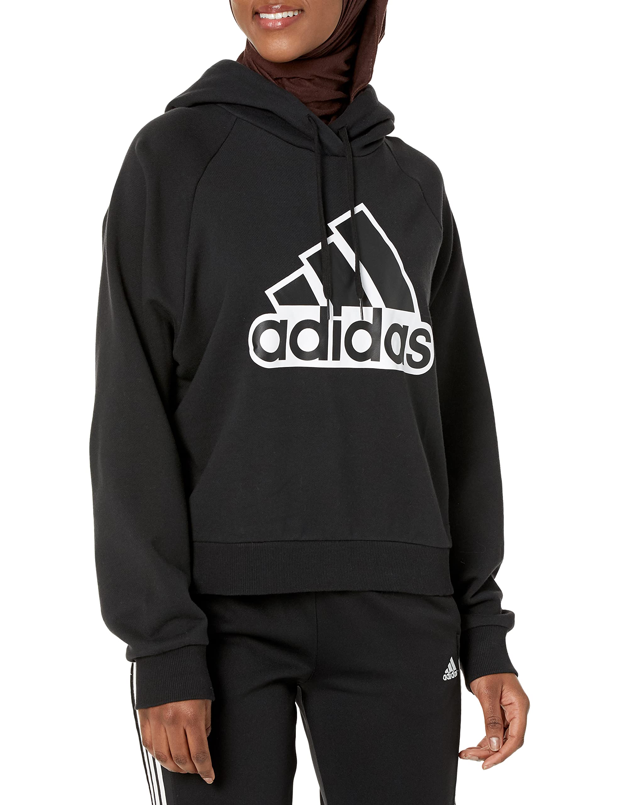 Adidas Women's Essentials Logo Relaxed Fit Hoodie - Soft Fleece Pullover Sweatshirt for Casual Wear, Gym & Lounge | Perfect for Everyday Comfort & Street Style Fashion
