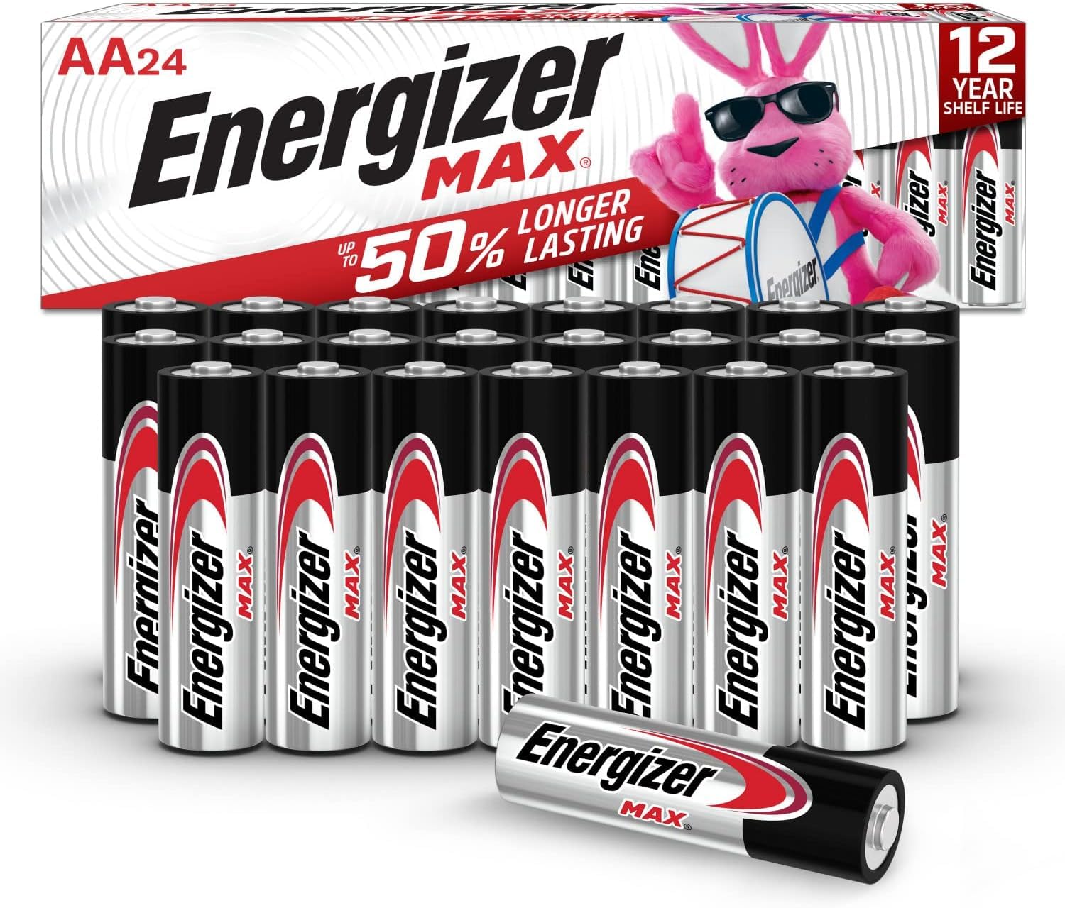 Energizer AA and AAA Batteries 48-Count Variety Pack (24 Max AA + 24 Max AAA) - Long-Lasting Power for Toys, Flashlights, Remote Controls & Electronics